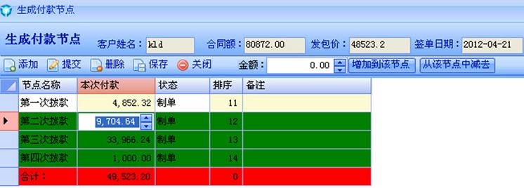付款節(jié)點(diǎn)
