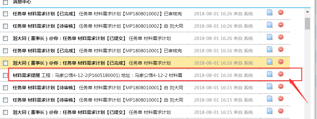 材料進銷存根據(jù)采購所需時間的緊迫性進行提醒